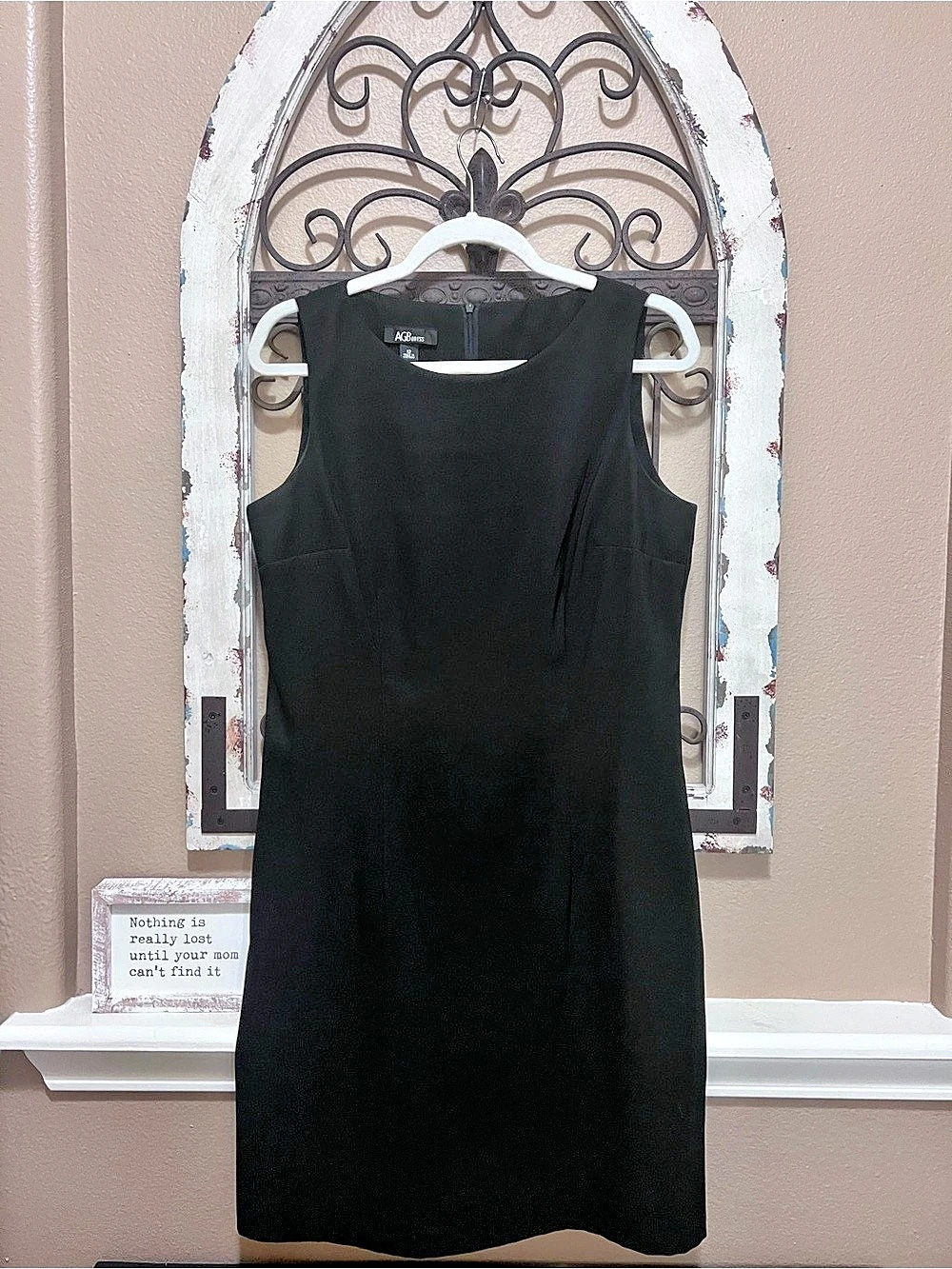 AGB Dress Black Mini Dress Size 12 Like New